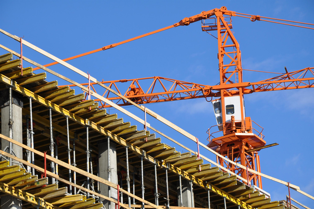 Close to Building Tower Crane