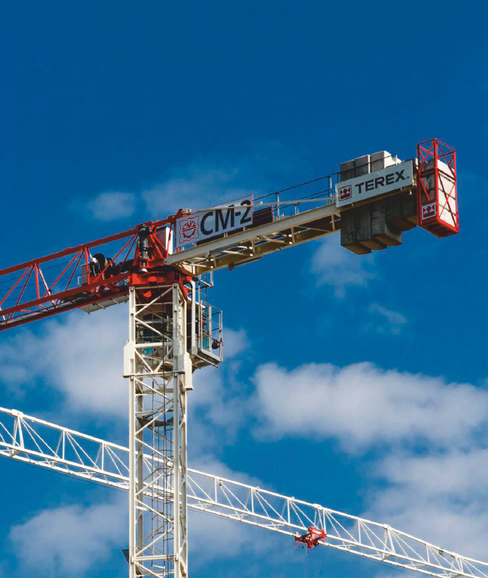 Close to Building Tower Crane